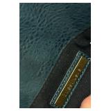 Street Level Purse - Teal Leather with Gold Chain Strap