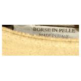 Borse in Pelle Beige Suede Chain Shoulder Bag - Made in Italy