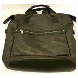 Backpack - Black Nylon with Front Zip Pocket