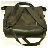 Backpack - Black Nylon with Front Zip Pocket