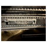 Zara Basic Collection Navy Satchel - Textured Faux Leather & Gold Hardware