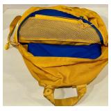 Baboon Backpack - Yellow, Front Pocket, Zippered Main Compartment