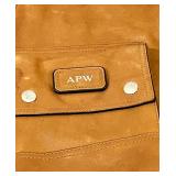 Tumi Backpack Brown Leather - Front Pockets & APW Patch