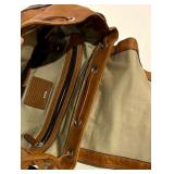 Tumi Backpack Brown Leather - Front Pockets & APW Patch