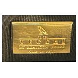 De Vecchi Leather Handbag - Made in Italy - Black Crossbody with Braided Strap