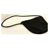 De Vecchi Leather Handbag - Made in Italy - Black Crossbody with Braided Strap