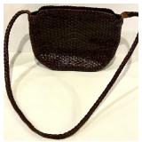 De Vecchi by Hamilton Hodge Made in Italy Woven Leather Shoulder Bag