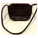 De Vecchi by Hamilton Hodge Made in Italy Woven Leather Shoulder Bag