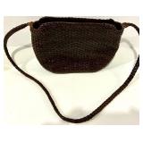 De Vecchi by Hamilton Hodge Made in Italy Woven Leather Shoulder Bag