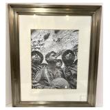 Framed Photographs - 2-Piece Set: Black & White War Photo & 3-Photo Landscape Collage