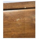 Wood Frame Mirror with Beveled Inner Frame & Dark Brown Finish