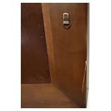 Wood Frame Mirror with Beveled Inner Frame & Dark Brown Finish