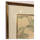 West India Islands Central America Map - Framed Wall Art