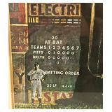 Framed Vintage Baseball Painting - Three Umpires