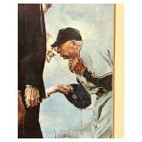 Framed Vintage Baseball Painting - Three Umpires