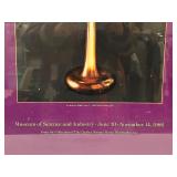 Framed Tiffany Poster - The Treasures of Tiffany Exhibit 1982 Chicago Tribune Presents