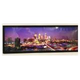 City Skyline Panorama Framed Wall Art & Nighttime Cityscape