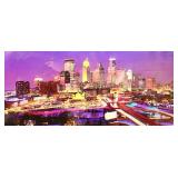 City Skyline Panorama Framed Wall Art & Nighttime Cityscape