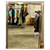 Large Floor Mirror & Silver Metal Frame