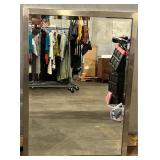 Large Floor Mirror & Silver Metal Frame