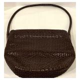 De Vecchi by Hamilton Hodge Woven Leather Shoulder Bag - Made in Italy