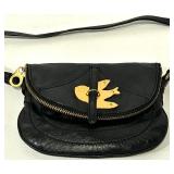 Marc by Marc Jacobs Leather Crossbody Bag Black & Gold Bird Clasp