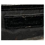 Ralph Lauren Crocodile-Embossed Leather Wallet Clutch - Black