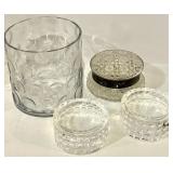 Oleg Cassini Candle Holders - Crystal Glass Set of 4