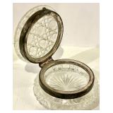 Oleg Cassini Candle Holders - Crystal Glass Set of 4