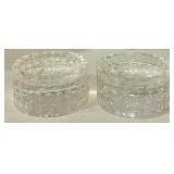 Oleg Cassini Candle Holders - Crystal Glass Set of 4