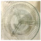 Crystal Glassware Set - Assorted Cut Glass Bowls & Tray