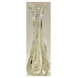 Crystal Glass Centerpiece Bowl & Tall Vase & 2 Geometric Ashtrays