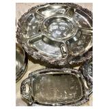 Vintage Silver Plate Serving Set - Rococo Trays, Bowls & Compotes & Stand