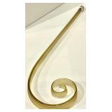 Glass Rods for a Chandelier - Amber Curved Tubes & Spiral Ends