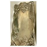 Mikasa Silver-Plate Flatware Set with Grapevine Motif - Serving Tray & Divided Dish