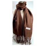 Pashmina Scarves - 3-Pack - 100% Cashmere - Purple, White & Brown