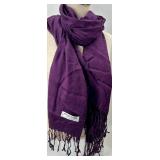 Pashmina Scarves - 3-Pack - 100% Cashmere - Purple, White & Brown