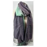 Ultimo Scarf - Beige Knit Scarf & Green Gradient Scarf & Dark Gray/Green Wrap