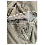 Free People Distressed Canvas Jacket Hooded Olive Drab Cotton