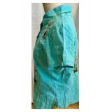 Turquoise Embroidered Blouse, ATM Tank Top & Trina Turk Silk Button-Down