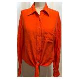 Turquoise Embroidered Blouse, ATM Tank Top & Trina Turk Silk Button-Down