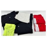 Lululemon Neon Lime Tank Top - Black Zip Hoodie - Grey Tee - Black Pants - Aviator Nation Red yoga pants