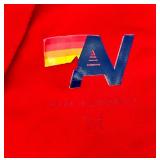 Lululemon Neon Lime Tank Top - Black Zip Hoodie - Grey Tee - Black Pants - Aviator Nation Red yoga pants