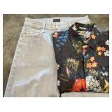 Mother Staycation Hawaiian Shirt & The Maverick Fray Jeans