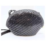 De Vecchi by Hamilton Hodge Basketweave Handbag - Woven Leather - Made in Italy