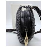 De Vecchi by Hamilton Hodge Basketweave Handbag - Woven Leather - Made in Italy