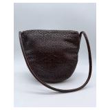 De Vecchi by Hamilton Hodge Woven Leather Shoulder Bag - Made in Italy