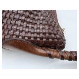 De Vecchi by Hamilton Hodge Woven Leather Shoulder Bag - Made in Italy