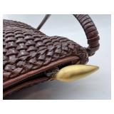 De Vecchi by Hamilton Hodge Woven Leather Shoulder Bag - Made in Italy