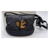 Marc by Marc Jacobs Leather Crossbody Bag Black & Gold Bird Clasp